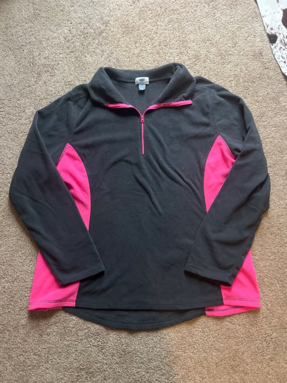 Old Navy Pink and Gray Women’s Fleece Quarter‎ Zip Size XXL